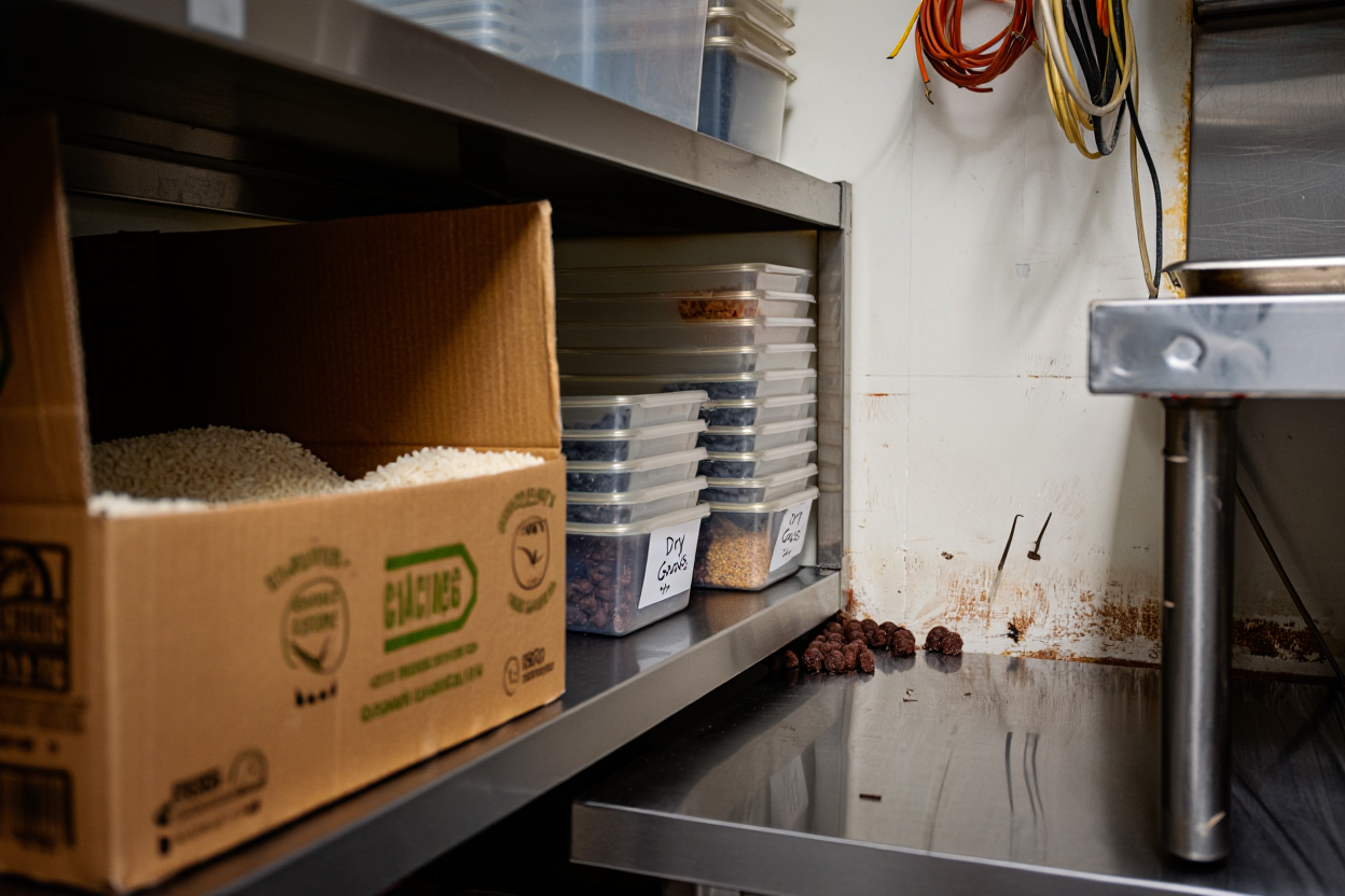 Signes d'infestation de rongeurs en cuisine